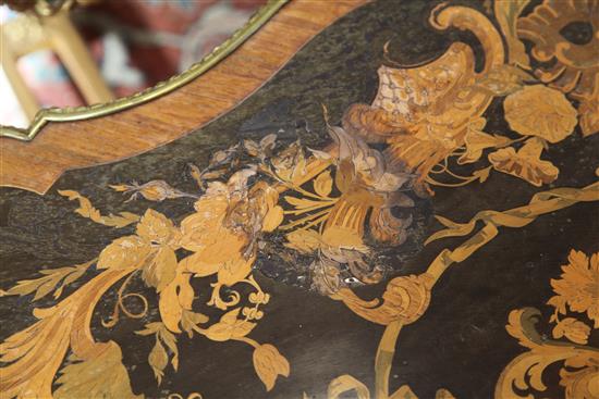 A French ormolu mounted marquetry and kingwood centre table, W.4ft 2in. D.2ft 6in. H.2ft 6in.